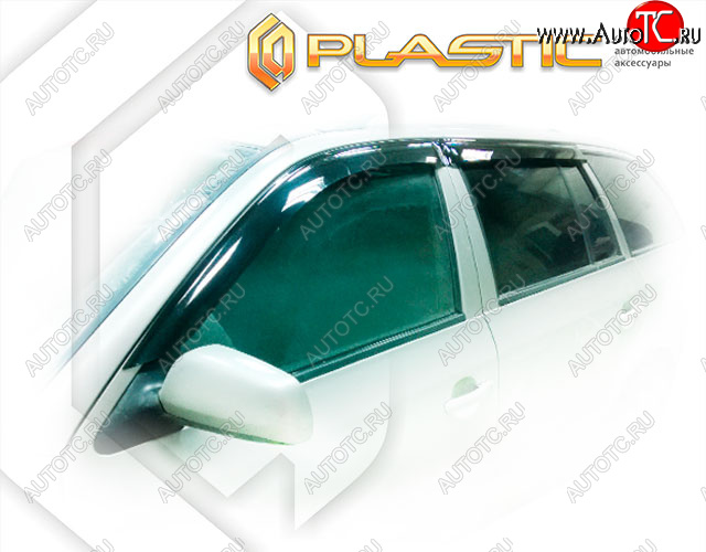 2 969 р. Комплект дефлекторов окон CA Plastic  Skoda Octavia  Tour A4 1U5 (1996-2010) универсал дорестайлинг, универсал рестайлинг (Classic полупрозрачный, Без хром.молдинга)  с доставкой в г. Воронеж