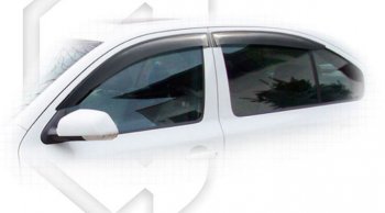 2 079 р. Дефлектора окон CA-Plastiс  Skoda Octavia  A5 (2004-2013) дорестайлинг лифтбэк, дорестайлинг универсал, лифтбэк рестайлинг, рестайлинг универсал (Classic полупрозрачный, без хром. молдинга )  с доставкой в г. Воронеж. Увеличить фотографию 2