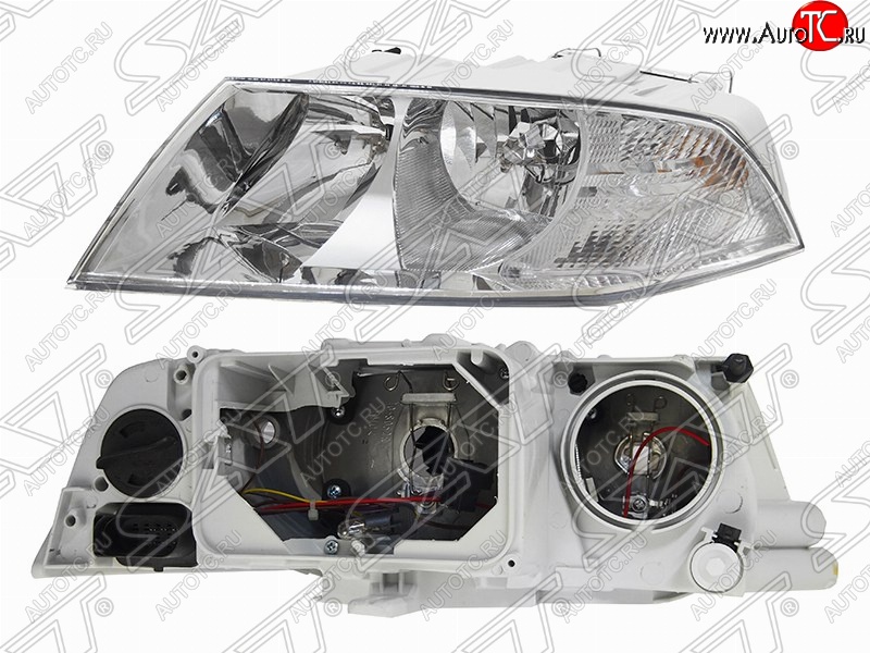 6 199 р. Левая фара передняя SAT Skoda Octavia A5 дорестайлинг универсал (2004-2008)  с доставкой в г. Воронеж