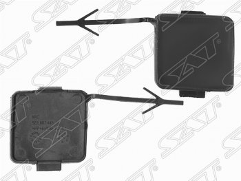 276 р. Заглушка буксировочной проушины в задний бампер SAT  Skoda Octavia  A7 (2012-2017) дорестайлинг лифтбэк, дорестайлинг универсал (Неокрашенная)  с доставкой в г. Воронеж. Увеличить фотографию 1