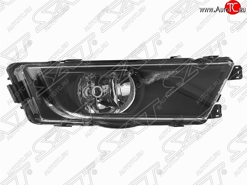 1 259 р. Правая противотуманная фара SAT (черная) Skoda Octavia A7 дорестайлинг универсал (2012-2017)  с доставкой в г. Воронеж