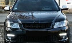 3 699 р. Решётка радиатора RS Style Skoda Octavia A5 рестайлинг универсал (2008-2013) (Алюминиевая черная сетка, Неокрашенная)  с доставкой в г. Воронеж. Увеличить фотографию 2