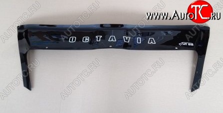 999 р. Дефлектор капота (с клыками) Russtal Skoda Octavia A5 дорестайлинг универсал (2004-2008)  с доставкой в г. Воронеж