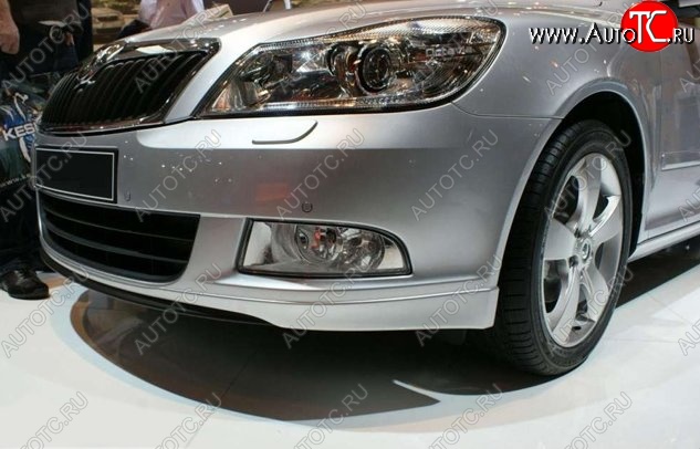 5 999 р. Накладка на передний бампер CT v2 Skoda Octavia A5 рестайлинг универсал (2008-2013) (Неокрашенная)  с доставкой в г. Воронеж