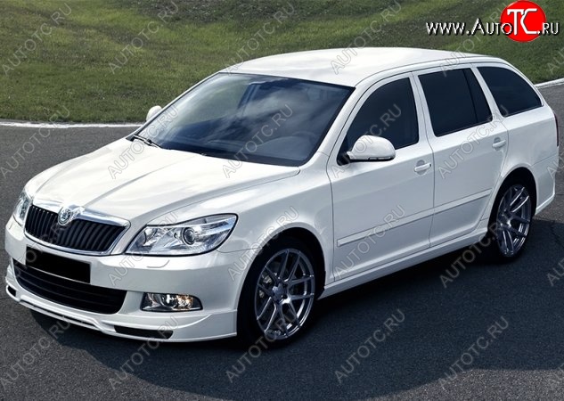 6 199 р. Накладка на передний бампер NEO Skoda Octavia A5 рестайлинг универсал (2008-2013) (Неокрашенная)  с доставкой в г. Воронеж