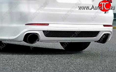 6 199 р. Накладка на задний бампер Combi Skoda Octavia A5 рестайлинг универсал (2008-2013) (Неокрашенная)  с доставкой в г. Воронеж