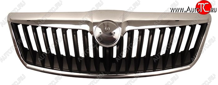 2 599 р. Решётка радиатора SAT Skoda Octavia A5 рестайлинг универсал (2008-2013) (Неокрашенная)  с доставкой в г. Воронеж