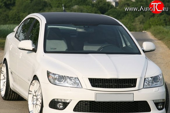869 р. Реснички на фары M-VRS Skoda Octavia A5 рестайлинг универсал (2008-2013) (Неокрашенные)  с доставкой в г. Воронеж