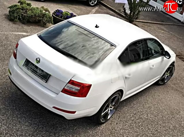 3 049 р. Козырёк на заднее стекло CT Skoda Octavia A7 рестайлинг универсал (2016-2020) (Неокрашенный)  с доставкой в г. Воронеж