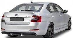 5 999 р. Накладка на задний бампер CT Skoda Octavia A7 дорестайлинг лифтбэк (2012-2017) (Неокрашенная)  с доставкой в г. Воронеж. Увеличить фотографию 2