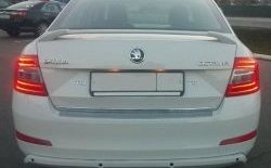 5 999 р. Накладка на задний бампер CT Skoda Octavia A7 дорестайлинг лифтбэк (2012-2017) (Неокрашенная)  с доставкой в г. Воронеж. Увеличить фотографию 4