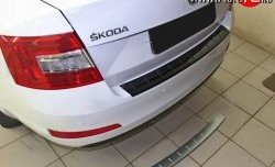 1 259 р. Накладка защитная на задний бампер Drive  Skoda Octavia  A7 (2012-2020) дорестайлинг лифтбэк, дорестайлинг универсал, рестайлинг лифтбэк, рестайлинг универсал (Глянец под окраску, Неокрашенная)  с доставкой в г. Воронеж. Увеличить фотографию 1