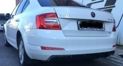 6 199 р. Накладка на задний бампер Rieger Style Skoda Octavia A7 дорестайлинг лифтбэк (2012-2017) (Неокрашенная)  с доставкой в г. Воронеж. Увеличить фотографию 6