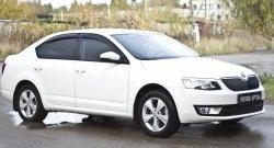 1 039 р. Зимняя заглушка решетки переднего бампера РА Skoda Octavia A7 рестайлинг универсал (2016-2020)  с доставкой в г. Воронеж. Увеличить фотографию 3