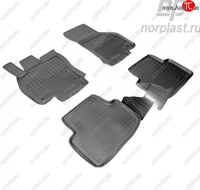 1 749 р. Коврики салонные литьевые Norplast  Skoda Octavia  A7 (2012-2020) дорестайлинг лифтбэк, дорестайлинг универсал, рестайлинг лифтбэк, рестайлинг универсал  с доставкой в г. Воронеж