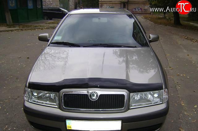 1 099 р. Дефлектор капота SIM  Skoda Octavia ( Tour A4 1U5,  Tour A4 1U2) (1996-2000) универсал дорестайлинг, лифтбэк дорестайлинг  с доставкой в г. Воронеж