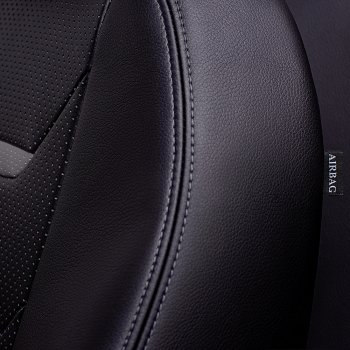 26 649 р. Чехлы для сидений (комплектация Ambition без подлокот-ка) Lord Autofashion Турин 2 (экокожа)  Skoda Octavia  A7 (2012-2020) дорестайлинг лифтбэк, дорестайлинг универсал, рестайлинг лифтбэк, рестайлинг универсал (Серый/Серый/Чёрный/Чёрный)  с доставкой в г. Воронеж. Увеличить фотографию 7