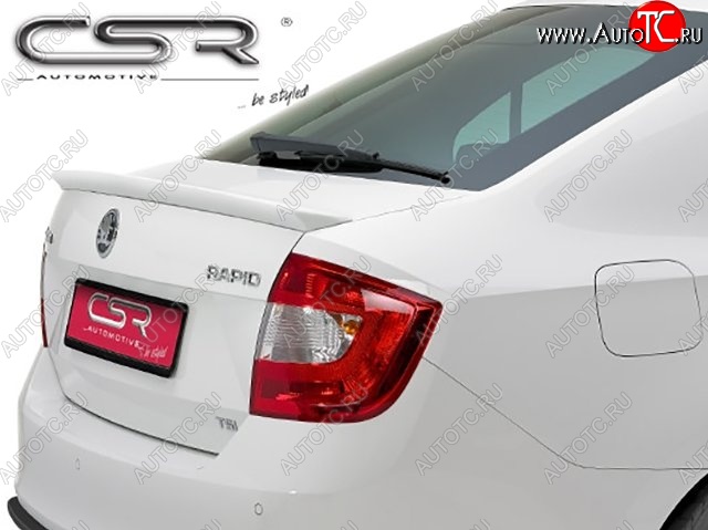 4 999 р. Лип спойлер CSR Style Skoda Rapid NH3 дорестайлинг лифтбэк (2012-2017) (Неокрашенный)  с доставкой в г. Воронеж