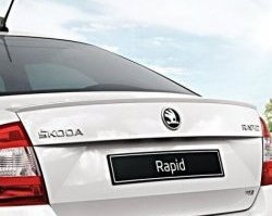 3 499 р. Лип спойлер CT Skoda Rapid NH3 дорестайлинг лифтбэк (2012-2017) (Неокрашенный)  с доставкой в г. Воронеж. Увеличить фотографию 6
