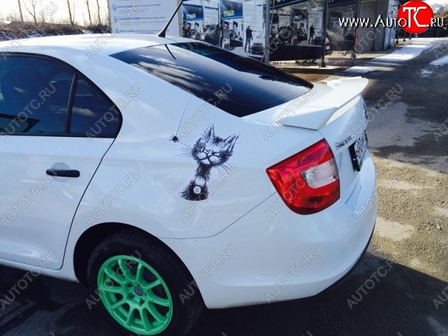 4 999 р. Спойлер RS style Skoda Rapid NH3 дорестайлинг лифтбэк (2012-2017) (Неокрашенный)  с доставкой в г. Воронеж