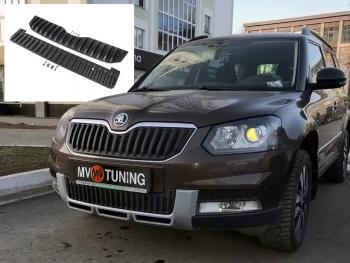 2 999 р. Заглушка решетки радиатора (верхняя, OUTDOOR) MV-Tuning  Skoda Yeti (2013-2018) (Текстурная поверхность)  с доставкой в г. Воронеж. Увеличить фотографию 1