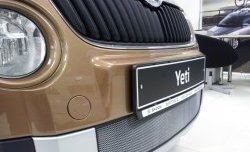 2 199 р. Сетка на бампер Russtal (хром) Skoda Yeti (2009-2013)  с доставкой в г. Воронеж. Увеличить фотографию 2