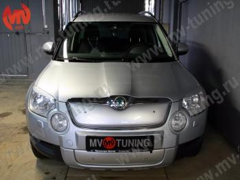 4 999 р. Зимние заглушки (верхняя и нижняя) MV-Tuning  Skoda Yeti (2009-2013) (Неокрашенная)  с доставкой в г. Воронеж. Увеличить фотографию 1