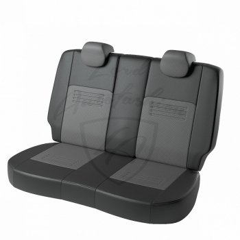 9 449 р. Чехлы для сидений (Active) Lord Autofashion Турин (экокожа) Skoda Yeti (2009-2013) (Черный, вставка серая)  с доставкой в г. Воронеж. Увеличить фотографию 2