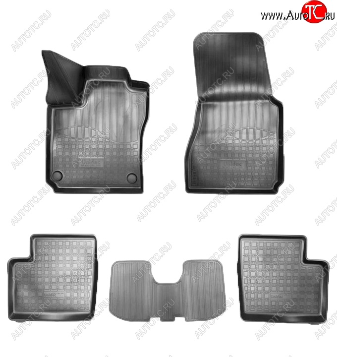 1 999 р. Коврики салонные Noplast (3D)  Smart Forfour  W453 (2014-2020) 5 дв. (Черные)  с доставкой в г. Воронеж