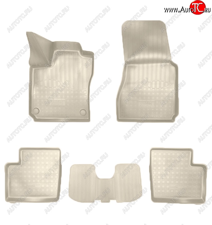 2 049 р. Коврики салонные Noplast (3D)  Smart Fortwo  C451 (2006-2015) 3 дв. (Бежевые)  с доставкой в г. Воронеж
