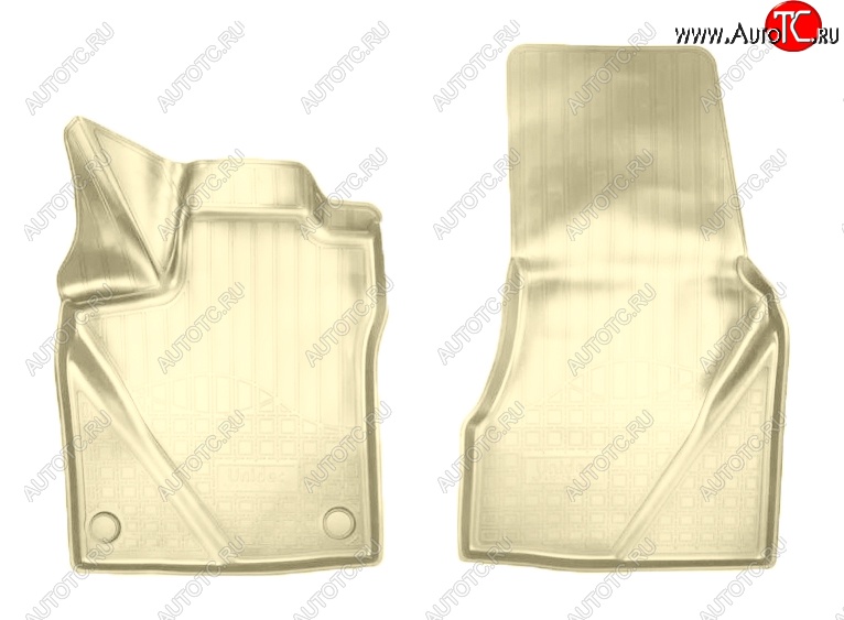 2 049 р. Коврики салонные Noplast (3D)  Smart Fortwo  C453 (2014-2025) хэтчбэк 3 дв. рестайлинг (Бежевые)  с доставкой в г. Воронеж