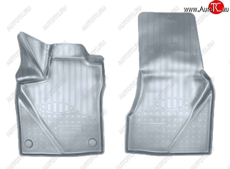 2 049 р. Коврики салонные Noplast (3D)  Smart Fortwo  C453 (2014-2025) хэтчбэк 3 дв. рестайлинг (Серые)  с доставкой в г. Воронеж