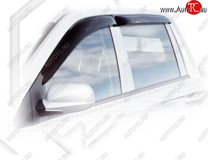 2 079 р. Дефлектора окон CA-Plastic SSANGYONG Actyon Sport (2006-2011) (Classic полупрозрачный, Без хром.молдинга)  с доставкой в г. Воронеж