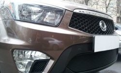 1 469 р. Сетка на бампер Russtal (черная) SSANGYONG Actyon Sport (2012-2025)  с доставкой в г. Воронеж. Увеличить фотографию 3