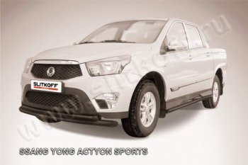 Защита переднего бампер Slitkoff SSANGYONG Actyon Sport (2012-2025)