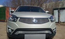 Нижняя сетка на бампер Russtal (хром) SSANGYONG Actyon рестайлинг (2013-2021)