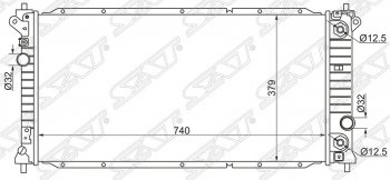 9 549 р. Радиатор двигателя SAT SSANGYONG Actyon 1 (2006-2010)  с доставкой в г. Воронеж. Увеличить фотографию 1