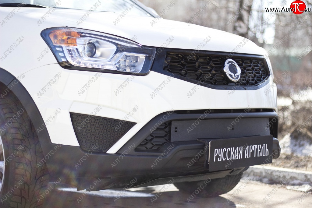 959 р. Зимняя заглушка решетки переднего бампера РА  SSANGYONG Actyon (2013-2021) рестайлинг  с доставкой в г. Воронеж