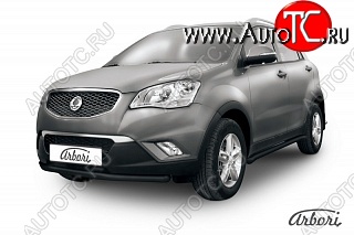 6 119 р. Защита переднего бампера Arbori  SSANGYONG Actyon (2010-2013) дорестайлинг  с доставкой в г. Воронеж