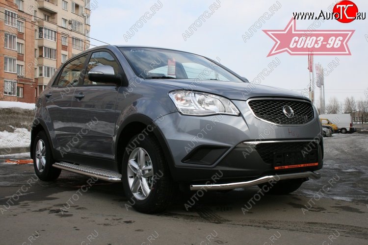 12 464 р. Защита переднего бампера одинарная Souz-96 (d60)  SSANGYONG Actyon (2010-2013) дорестайлинг  с доставкой в г. Воронеж