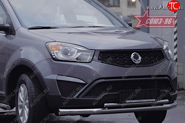 15 614 р. Защита переднего бампера двойная Souz-96 (d76/42) SSANGYONG Actyon рестайлинг (2013-2021)  с доставкой в г. Воронеж