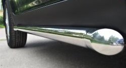 70 999 р. Защита порогов из круглой трубы диаметром 63 мм Russtal SSANGYONG Actyon дорестайлинг (2010-2013) (Защита порогов с со скосами на торцах (вариант 1))  с доставкой в г. Воронеж. Увеличить фотографию 3