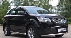 70 999 р. Защита порогов из круглой трубы диаметром 63 мм Russtal SSANGYONG Actyon дорестайлинг (2010-2013) (Защита порогов с со скосами на торцах (вариант 1))  с доставкой в г. Воронеж. Увеличить фотографию 4