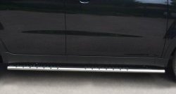 16 649 р. Защита порогов (Ø75x42 мм с проступью, нержавейка) Russtal SSANGYONG Actyon дорестайлинг (2010-2013)  с доставкой в г. Воронеж. Увеличить фотографию 2