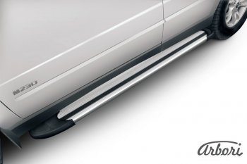 11 789 р. Порожки для ног Arbori Luxe Silver SSANGYONG Kyron дорестайлинг (2005-2007)  с доставкой в г. Воронеж. Увеличить фотографию 2