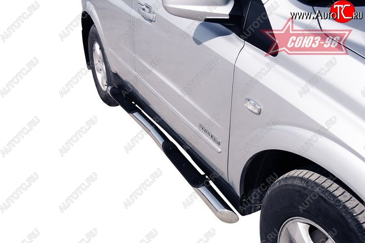 17 639 р. Защита порогов с проступью Souz-96 (d76)  SSANGYONG Kyron (2005-2007) дорестайлинг  с доставкой в г. Воронеж