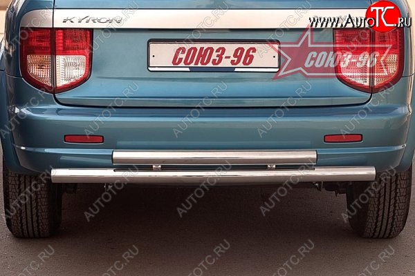 10 484 р. Двойная защита заднего бампера Souz-96 (d60) SSANGYONG Kyron дорестайлинг (2005-2007)  с доставкой в г. Воронеж