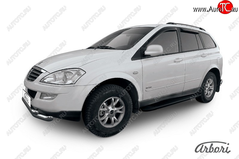 11 609 р. Порожки для ног Arbori Optima Black SSANGYONG Kyron рестайлинг (2007-2016)  с доставкой в г. Воронеж