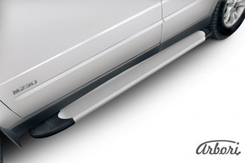 10 979 р. Порожки для ног Arbori Optima Silver SSANGYONG Kyron рестайлинг (2007-2016)  с доставкой в г. Воронеж. Увеличить фотографию 2