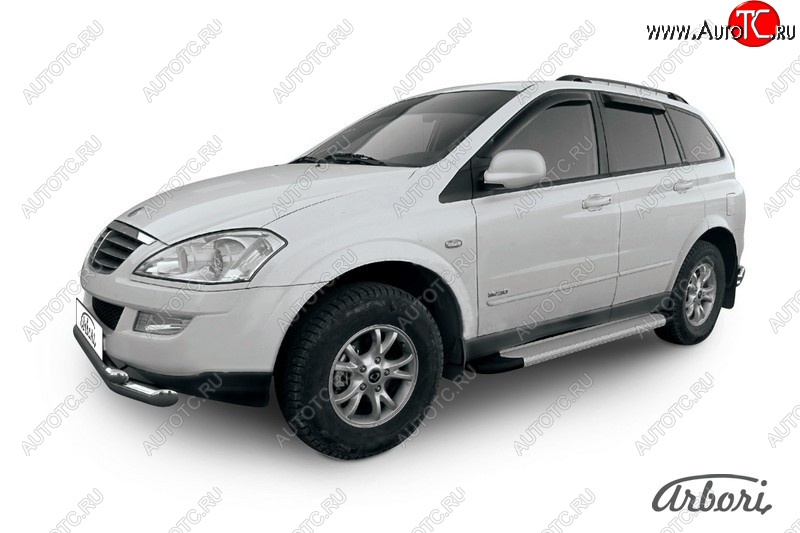 10 979 р. Порожки для ног Arbori Optima Silver SSANGYONG Kyron рестайлинг (2007-2016)  с доставкой в г. Воронеж